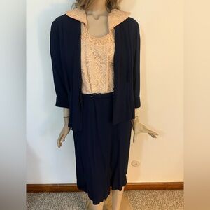 Chic Vintage 1950s VOLUP Bombshell 2 pcs Dress Suit